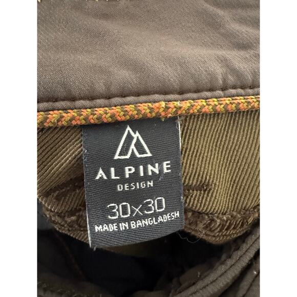 Alpine Design Mens‎ Brown Athleisure Hiking Outdoor Pants 30 x 30 (ACTUAL 29X29) - Picture 8 of 9